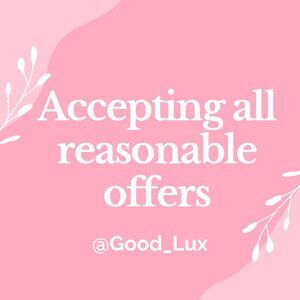 Accepting all reasonable offers! Check Out My Closet for amazing deals!
